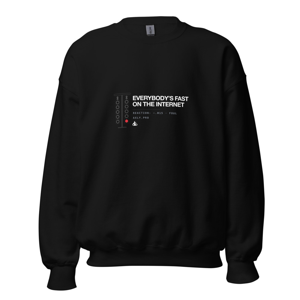 Everybody's Fast crewneck in black