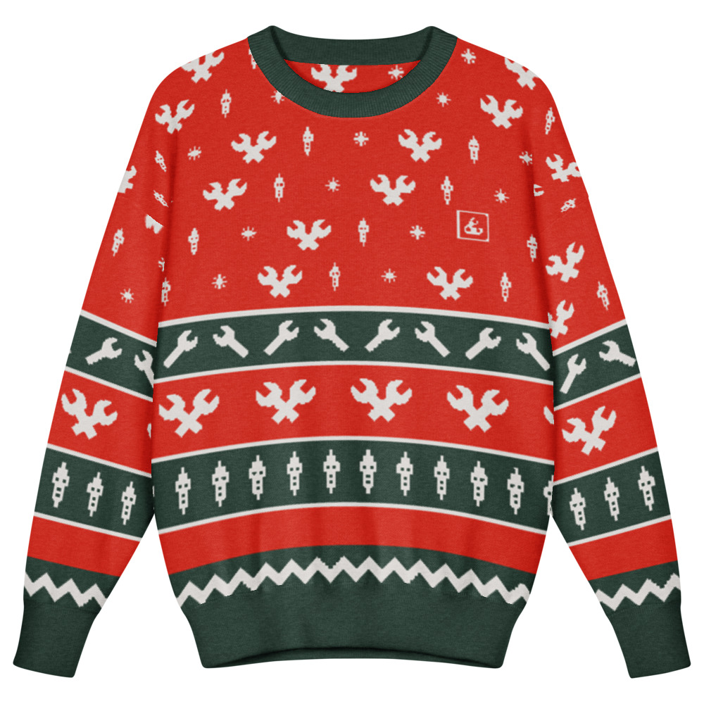 Fair Isle Garage Kids' Sweater (Red)