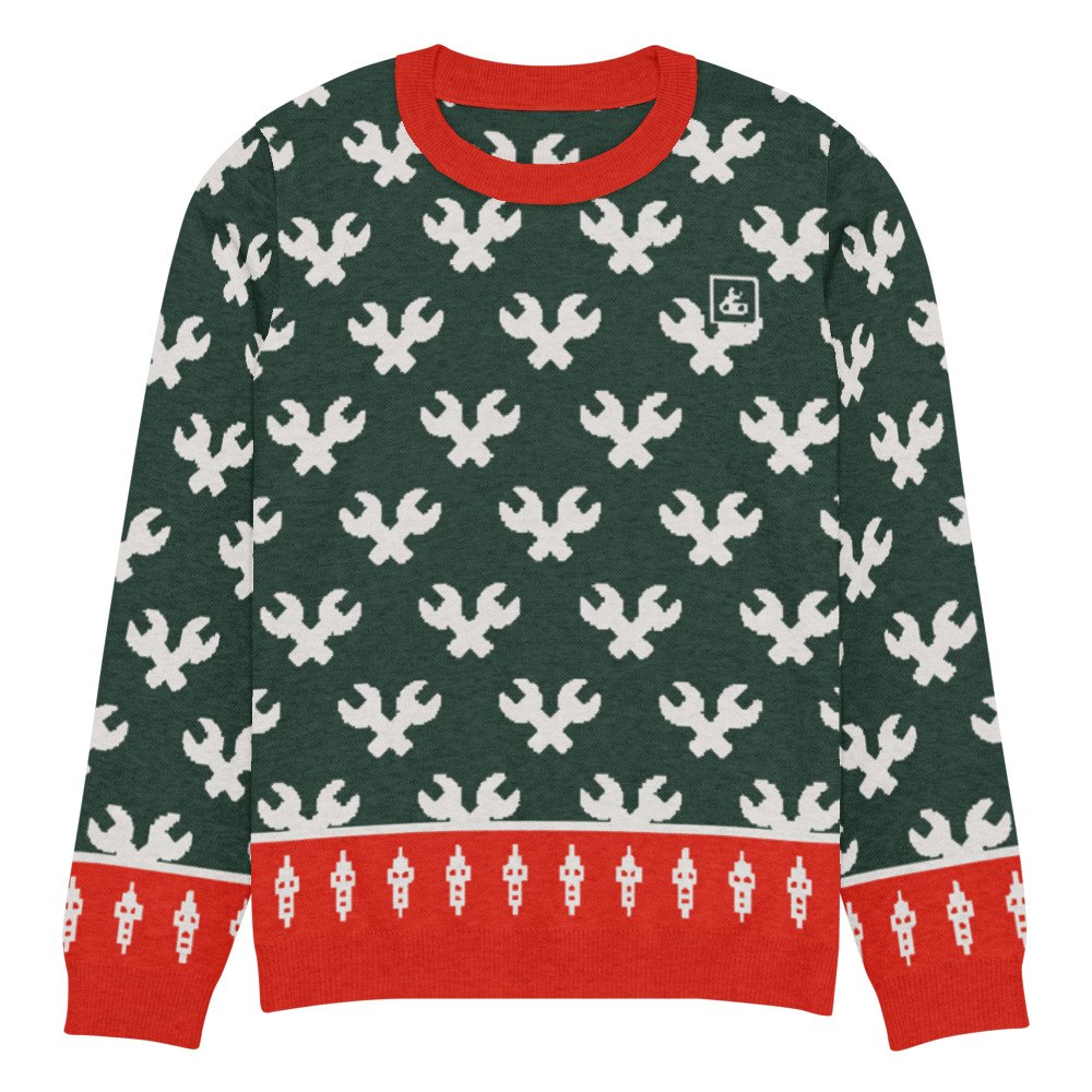 Crossed Wrenches Sweater (Green)