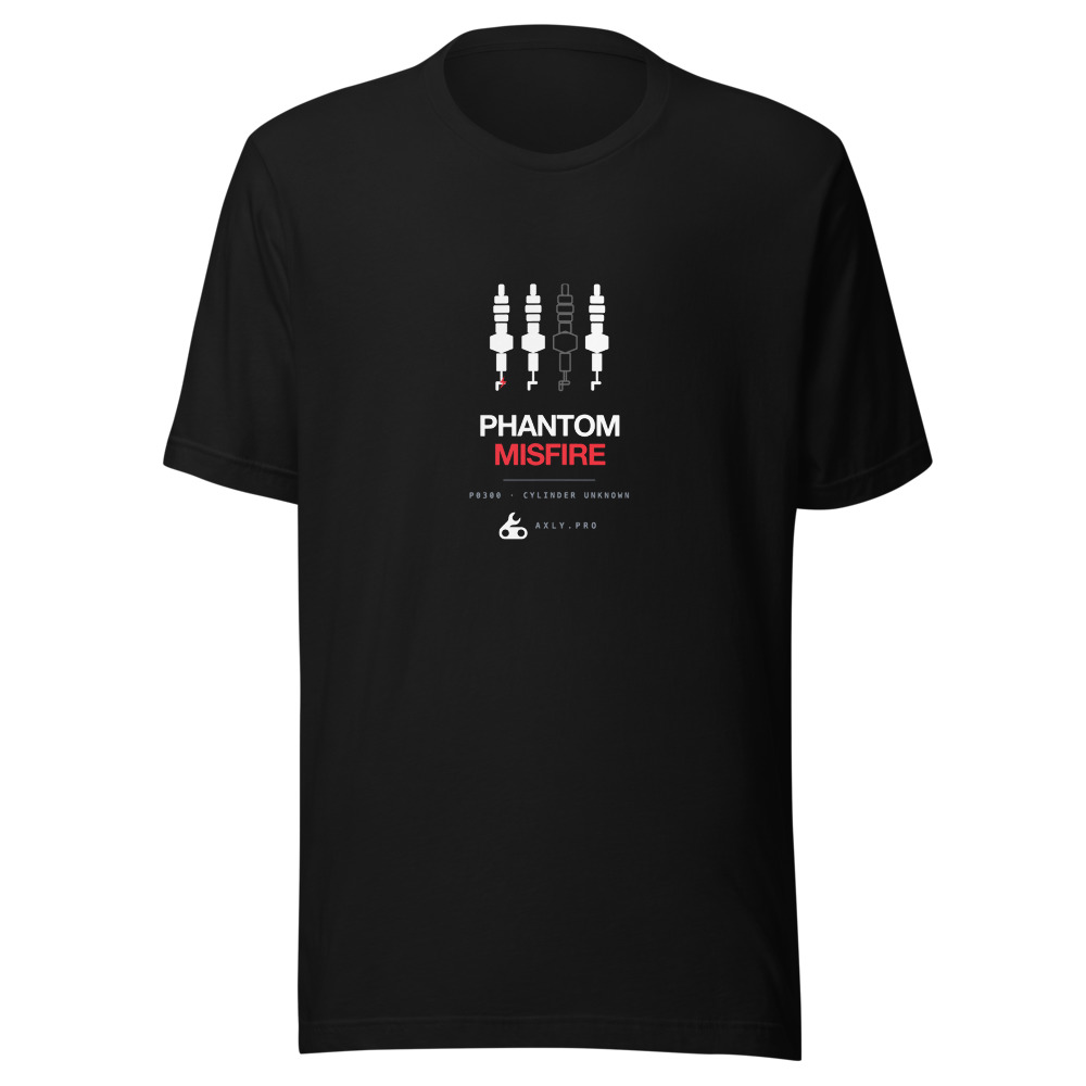Phantom Misfire tee in black